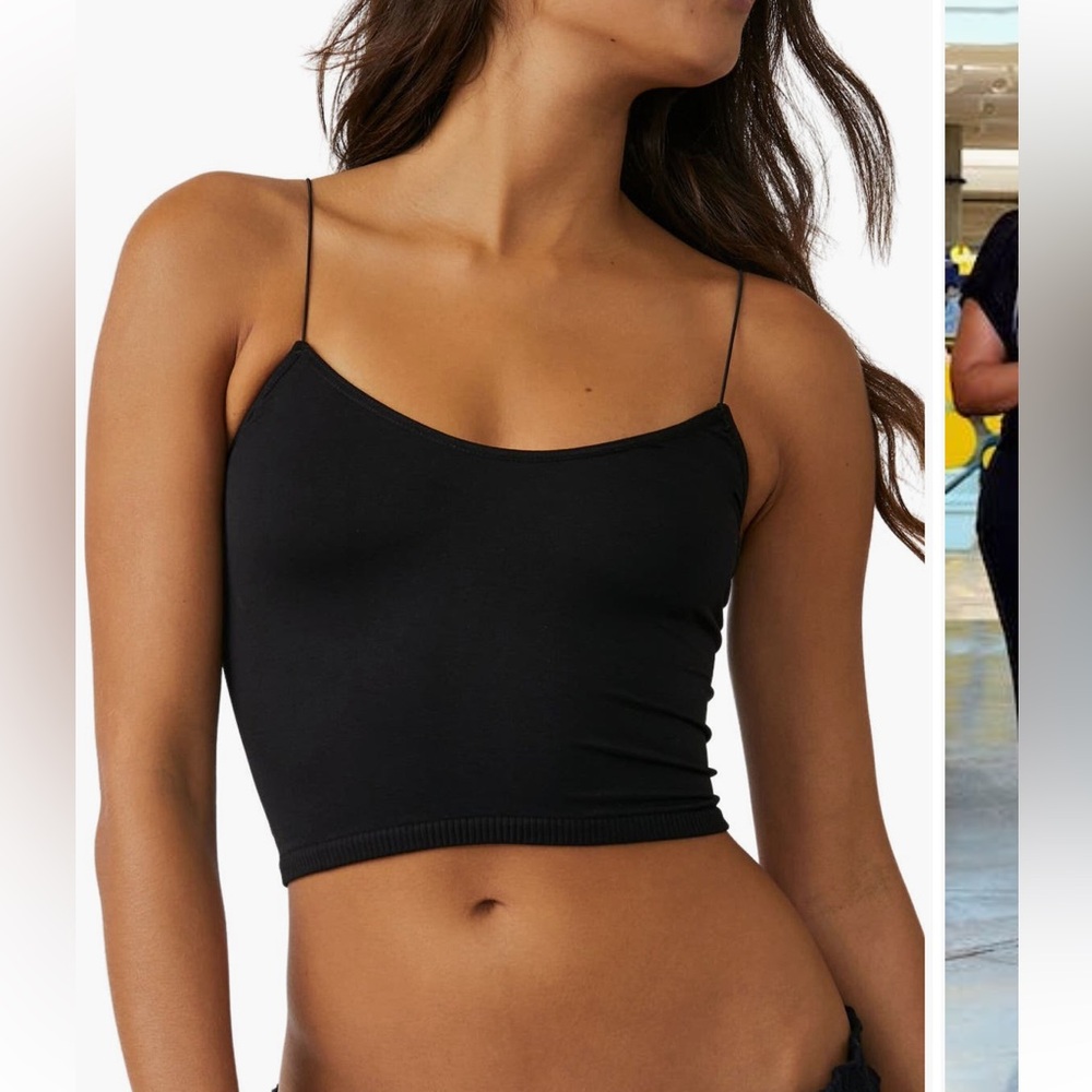 Intimately Free People Black Cropped Cami